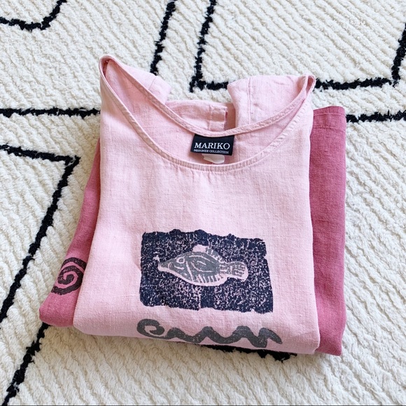 Linen Tie Dye Maxi Dress - Picture 10 of 16